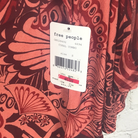 NWT Free People Elbow-length Sleeve Blouse - Picture 6 of 8